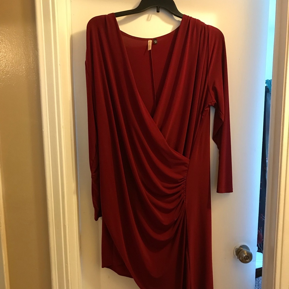 Ronda Shear Red wrap tunic/ dress